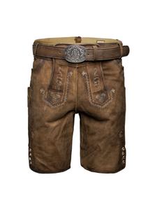 Stockerpoint Кожаные брюки Георга коричневого цвета