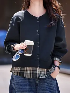 Многослойные клетчатые топы для женщин Doux Belle, цвет Navy