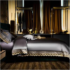 Generic Комплект постельного белья с вышивкой из парчи и египетского хлопка