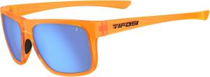 Спортивные солнцезащитные очки Tifosi Swick — идеально подходят для езды на велосипеде, игры в гольф, пеших прогулок, пиклбола, бега, тенниса и создания стильного образа, Orange Quartz/Sky Blue Mirror