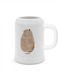 Пивная кружка сурок без слов в белом цвете Mr. & Mrs. Panda