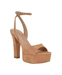 Женские босоножки на платформе Hitten на высоком блочном каблуке Guess, коричневый