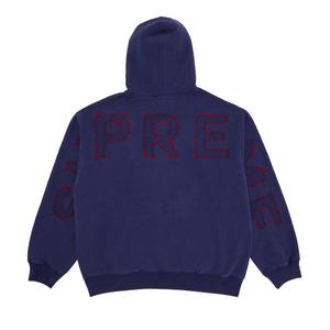 Толстовка Supreme Frayed Hooded Sweatshirt, Washed Navy