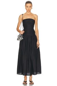 Платье без бретелей с заниженной талией Matteau, Black