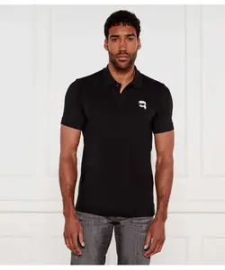 Футболка поло Regular fit Karl Lagerfeld, черный