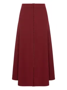 Юбка с асимметричным кроем и декоративным элементом-крючком Murmur, красный