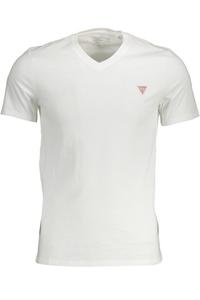 Мужская футболка Guess Jeans хлопковая однотонная, белый