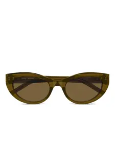 Солнцезащитные очки в оправе 'кошачий глаз' Saint Laurent, коричневый
