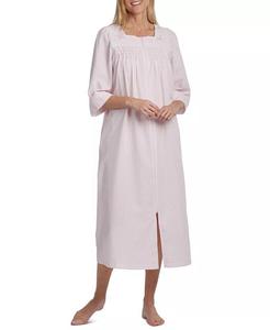 Миниатюрный халат из жатого хлопка с длинной молнией Miss Elaine, розовый