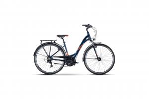 Треккинговый велосипед Raymon TourRay 1.0 - 28 дюймов - Tiefeinsteiger - 2024, цвет Blau|darkblue/orange