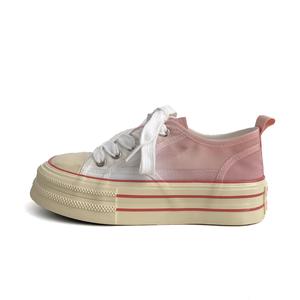 Женские низкие кеды из холста City camel, белый