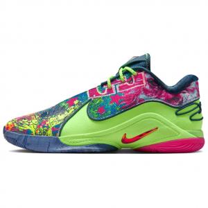 Nike Баскетбольные кроссовки с низким верхом, противоскользящие, износостойкие, мужские, зеленые