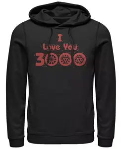 Мужская толстовка с капюшоном Marvel Avengers Endgame I Love You 3000 Circuits Fifth Sun, черный