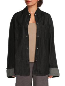 Джинсовая рубашка WeWoreWhat, цвет Dark Grey