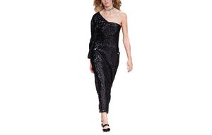 Платье с длинными рукавами женское черное Chanel