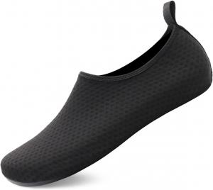 Детские/женские/мужские водные туфли, быстросохнущие акваноски для пляжа, активного отдыха, плавания, йоги, спорта Super Shopping-Zone, черный