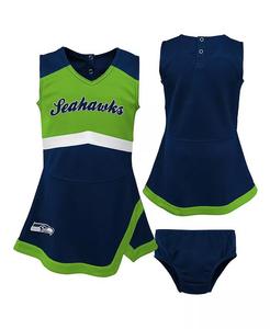 Платье-джемпер из двух частей для маленьких девочек в стиле «Сиэтл Сихокс» с шароварами и надписью «Captain» Outerstuff