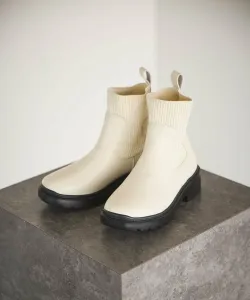 Вязаные ботинки на толстой подошве Studio Clip, цвет Ivory 52
