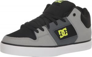 Мужские кроссовки DC Shoes Pure Mid для повседневного ношения и скейтбординга, черный/зеленый/серый