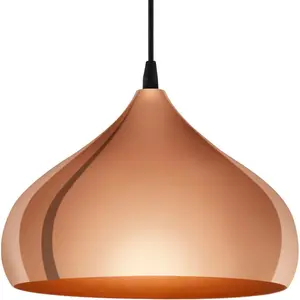 Подвесной светильник HAPTON, E27, IP20, сталь, для столовой, винтаж, лампа E27 подвесной светильник, для гостиной, H110 x Ø29 см, медный, 1x60Вт без лампы Eglo, Kupferfarben