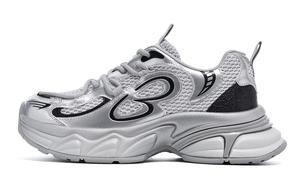 Низкие массивные кроссовки женские серебристые EBLAN, Silver