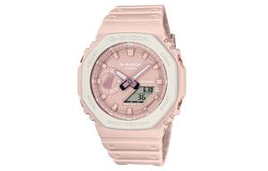 CASIO Часы Women's Liquid Crystal/Analog Dual Display Series Pink Watch GA-2110SL-4A7, Pink Watch Dial