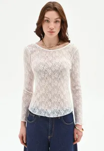 Футболка с длинными рукавами Rinascimento, White Cream