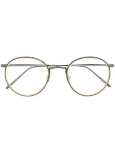 Очки Comer в круглой оправе Linda Farrow, серебяный
