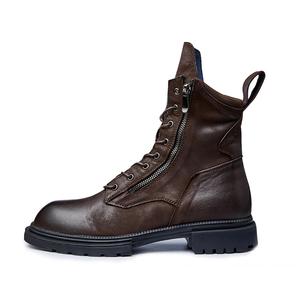 LEYGMENLG Короткие мартинсы мужские с кофейной флисовой подкладкой, цвет Coffee Fleece-Lined