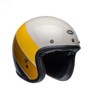 Сертифицированный шлем 3/4 CCCECEDOT из композитного волокна / углеродного волокна для мотоциклов BELL, желтый