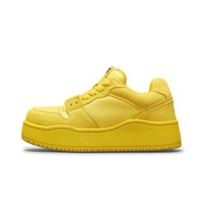 Женские кроссовки для скейтбординга, увеличивающие рост, легкие, дышащие, нескользящие, с низким верхом Medd, Yellow