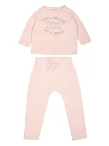 Спортивный костюм с логотипом Zadig & Voltaire Kids, розовый