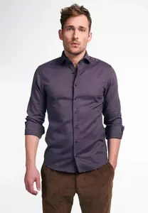 Рубашка Eterna с длинными рукавами "COMFORT FIT", коричневый