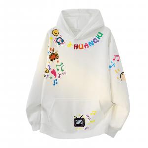 Толстовка Unisex Hooded Moderate Heavyweight HUANQIU, белый (fleece-lined)