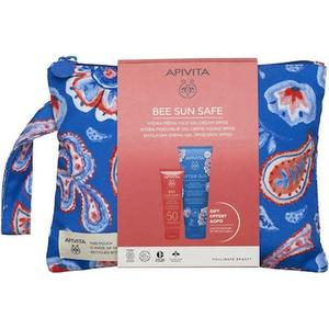 Bee Sun Safe Hydra Fresh гель-крем для лица с SPF50 и успокаивающий гель-крем после загара Apivita