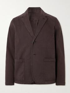 Блейзер из хлопчатобумажной ткани с твиловым крашением MR P., коричневый