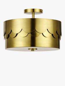 Потолочный светильник Bea Scallop Semi Flush John Lewis, Brass