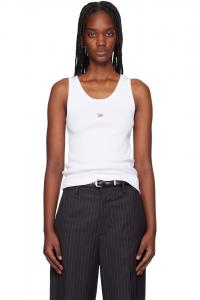 Детский ребристый топ Baby fox Maison Kitsuné, белый