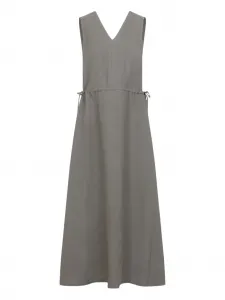 Платье миди с V-образным вырезом Peserico, серый