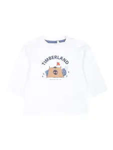 Футболка с принтом Timberland Kids, белый