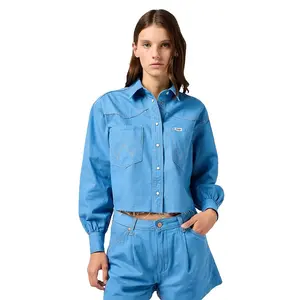 Рубашка с длинным рукавом Wrangler Cut Off, синий