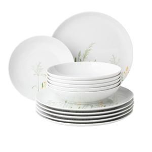 Сервиз Liberty Meadow Grasses Green обеденный, 12 предм Seltmann Weiden, белый/красочный
