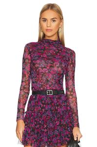 Топ MISA Los Angeles Nadja, цвет Electric Ditsy Mesh