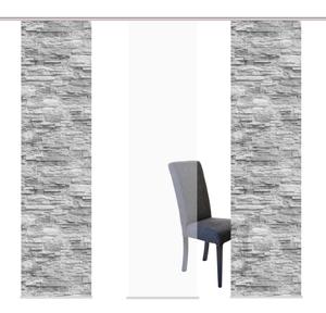 Комплект панельных штор 3 шт. полупрозрачные 60/245 см, антрацитовый