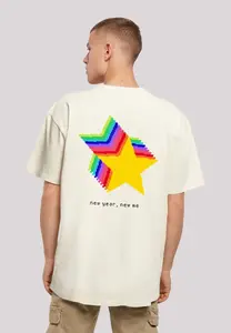 Футболка F4NT4STIC "SIlvester Party Happy People Only", принт, цвет Sand