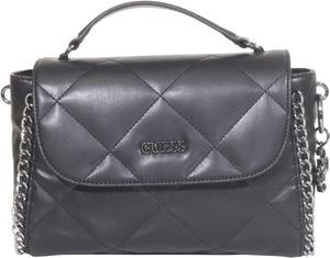 Сумка GUESS Khatia с верхней ручкой и клапаном, черная, один размер