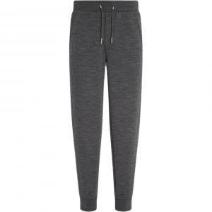 Ermenegildo Zegna Вязаные спортивные штаны мужские, светло-серые, со средними манжетами