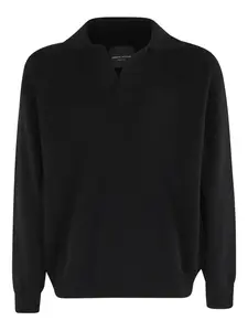 Свитер с V-образным вырезом Roberto Collina, черный