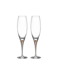 Бокалы для шампанского Intermezzo Gold, 2 шт Orrefors, прозрачный