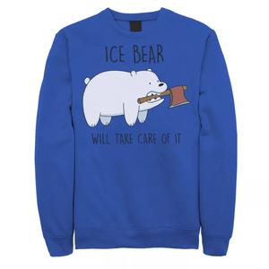 Мужской флисовый топор с топором Cartoon Network Bare Bears Ice Bear Take Care Of It Licensed Character